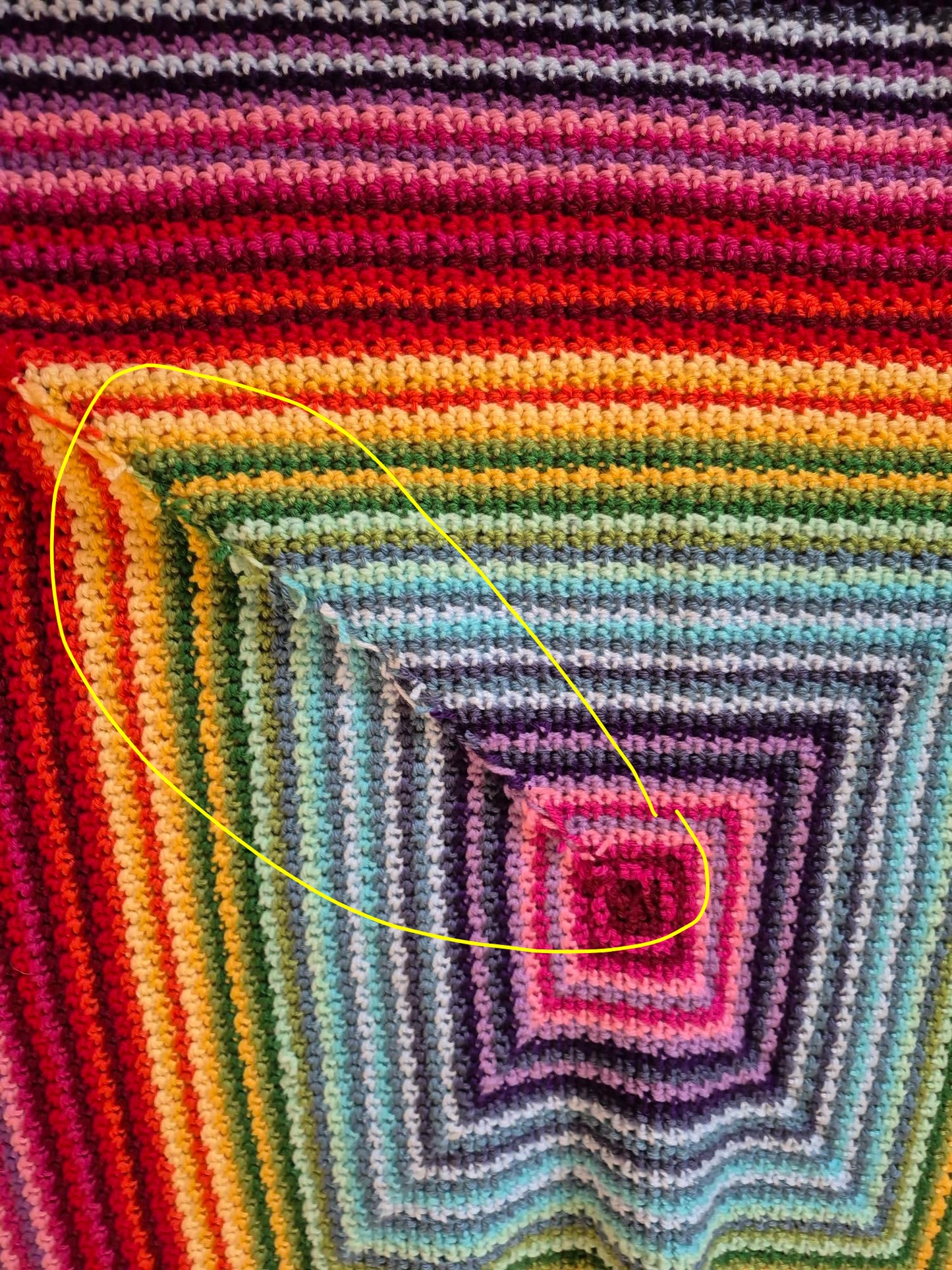 Rainbow stash square